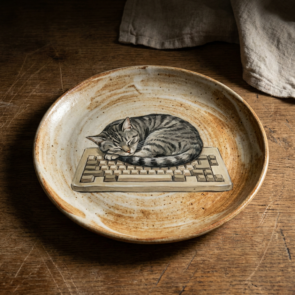 Tabby Cat Keyboard Plate